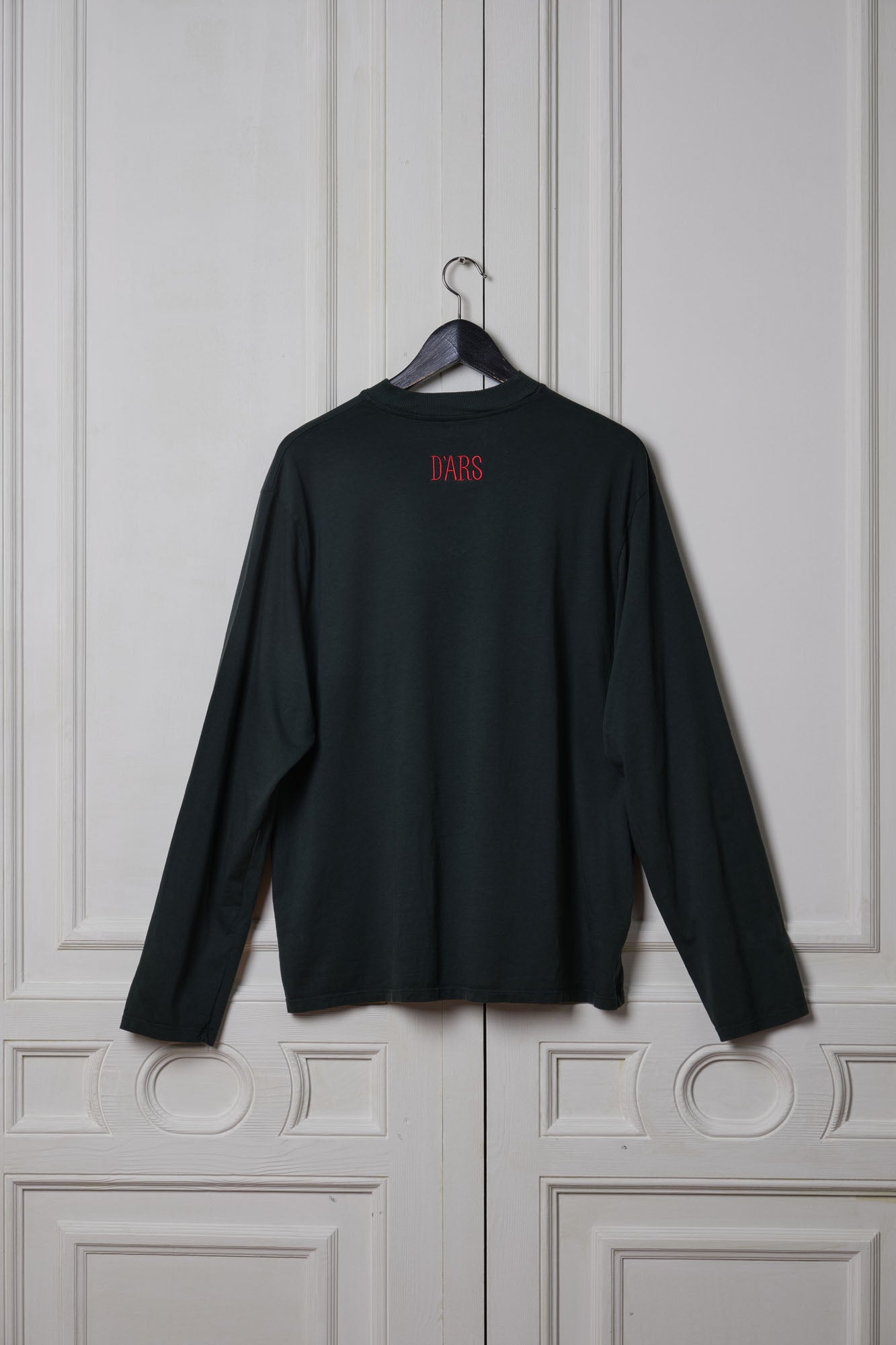 Dark Green Embroidered Long Sleeve Tee