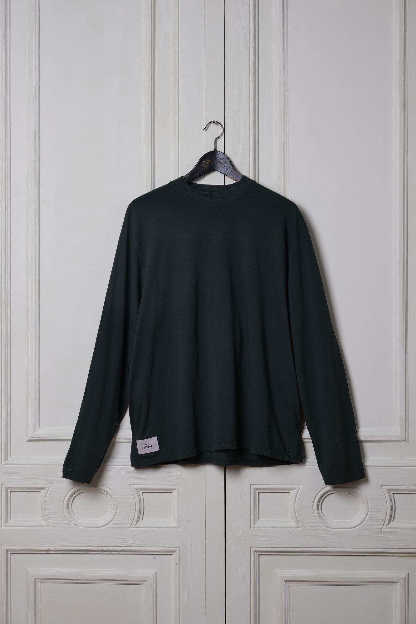 Dark Green Embroidered Long Sleeve Tee