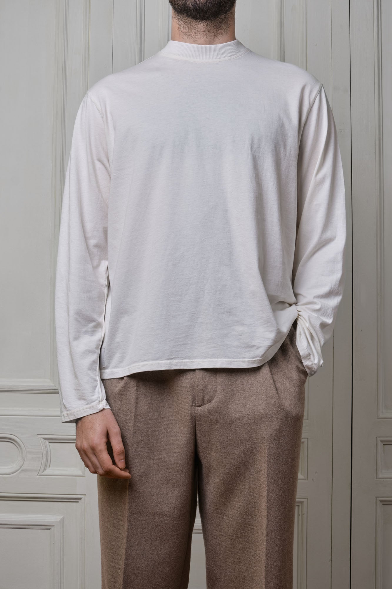 Dark Navy Embroidered Long Sleeve Tee