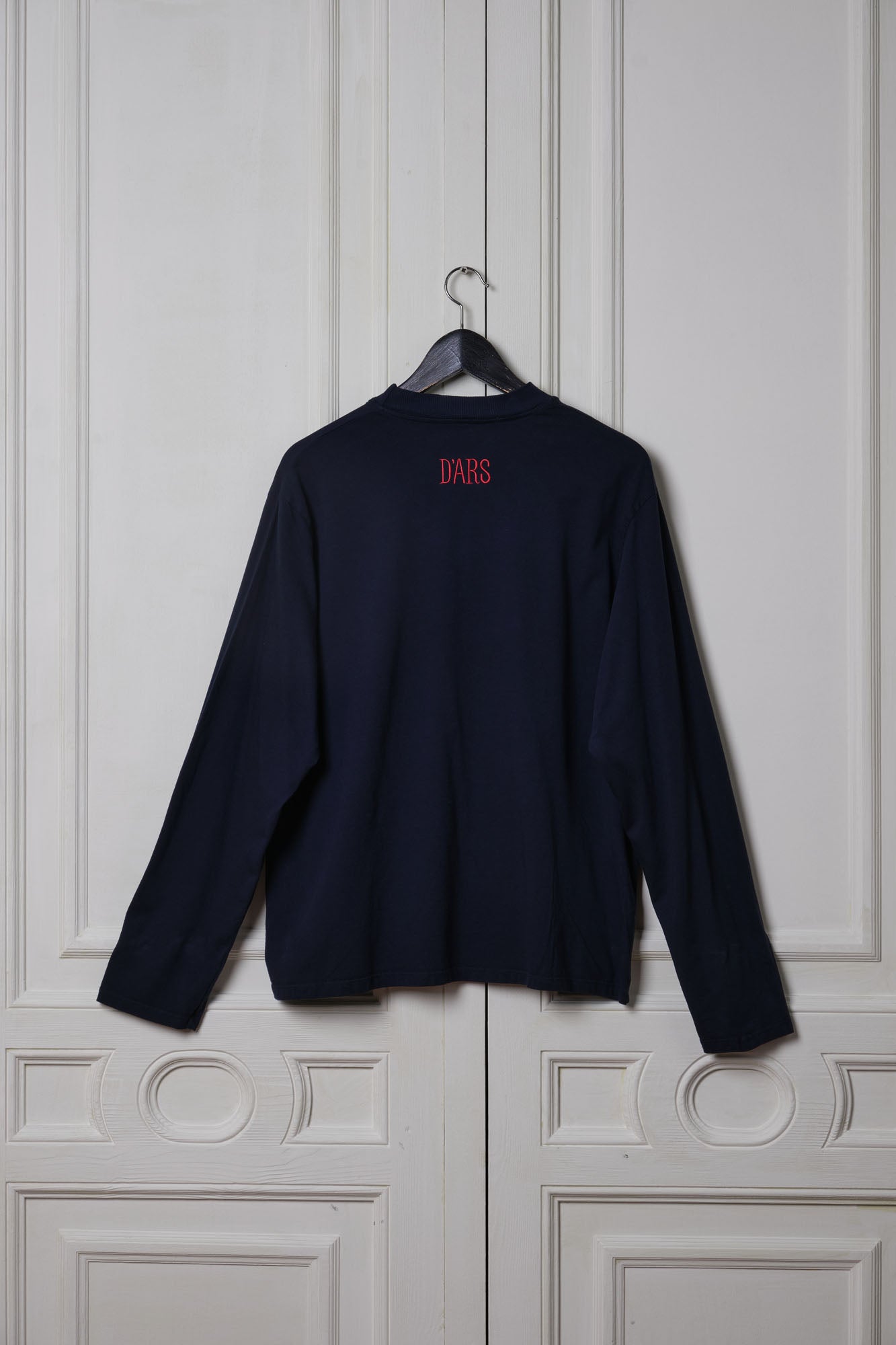 Dark Navy Embroidered Long Sleeve Tee