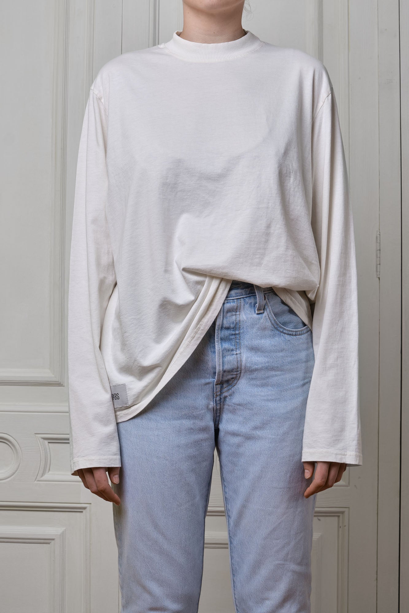 Off-White Embroidered Long Sleeve Tee