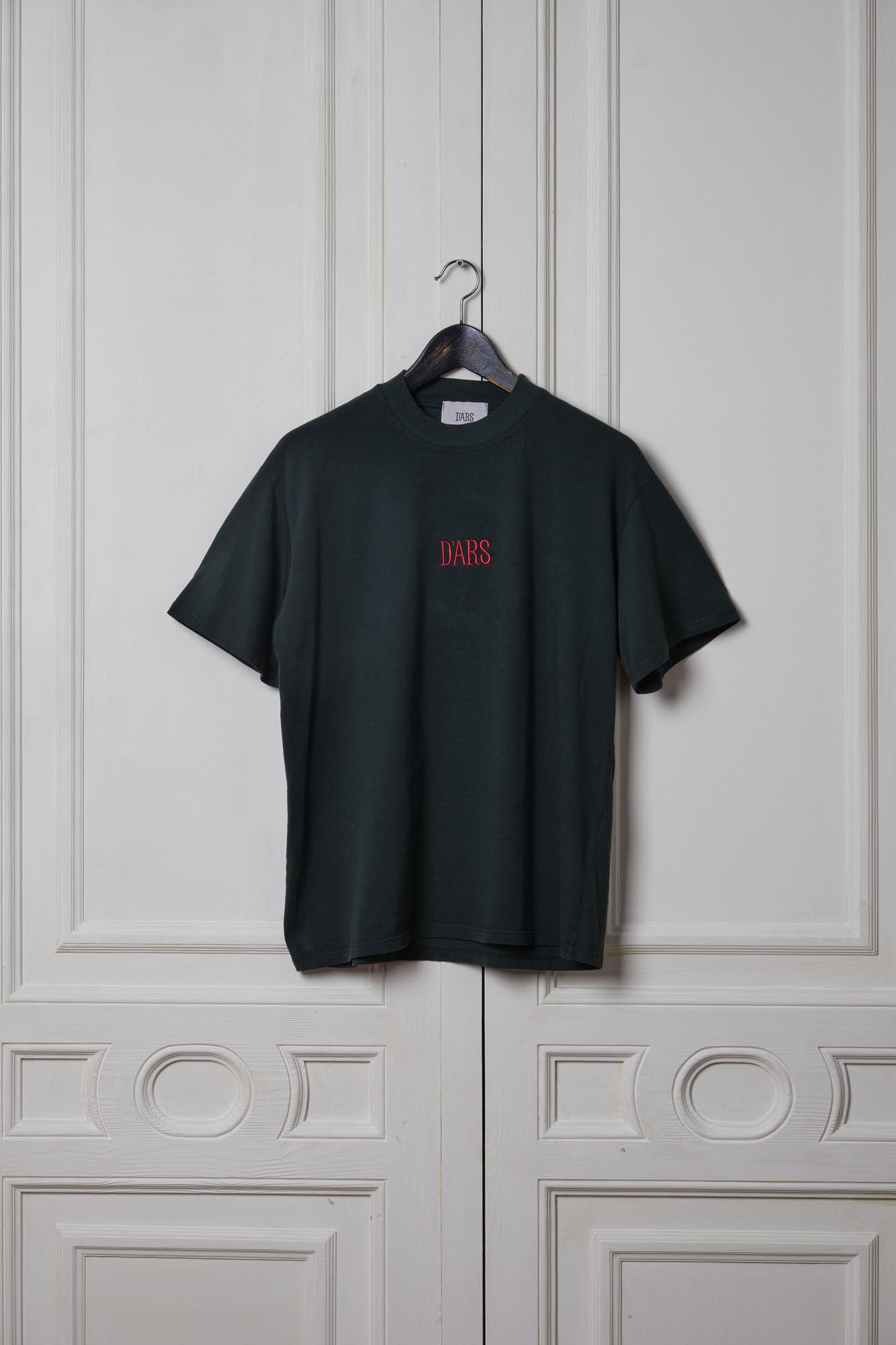 Dark Green Embroidered Short Sleeve Tee