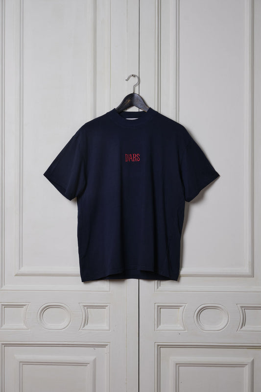 Dark Navy Embroidered Short Sleeve Tee