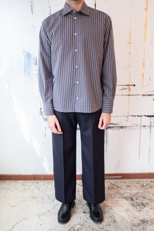 Dark Vintage Striped Poplin Shirt